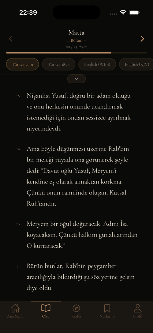Söz okuma ekranı